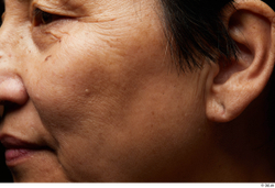 Eye Face Cheek Ear Hair Skin Woman Asian Chubby Wrinkles Studio photo references